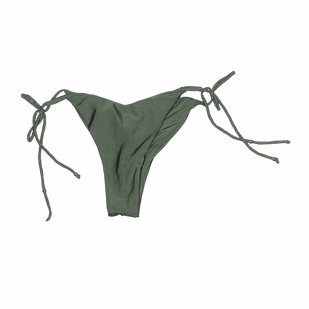 Tie-Side Bikini Bottom in Olive Green